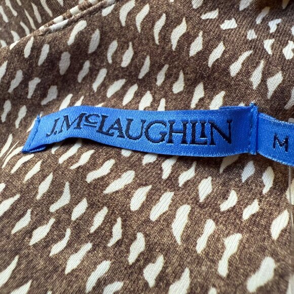 J.McLaughlin Size M NEW Khaki Cream Catalyst 3/4 Sleeve Knee-Length Sheath Dress - Picture 8 of 16